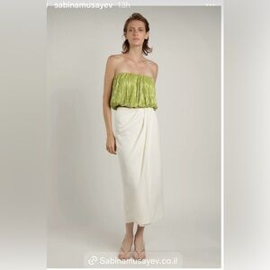 Sabina musayev wrap style maxi skirt Grecian S